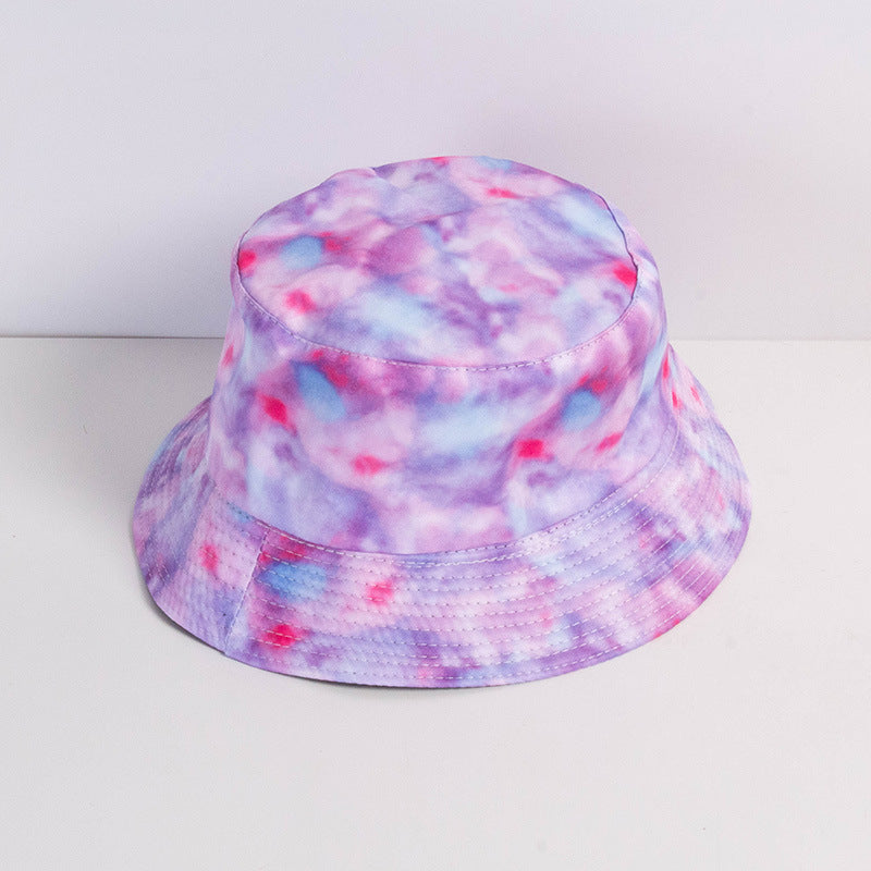 Venta al por mayor Tie Dye sombrero de cubo de poliéster de doble cara
